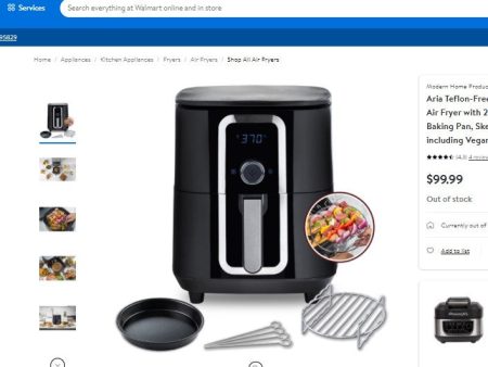 20422044 ARIA CERAMIC AIR FRYER Discount