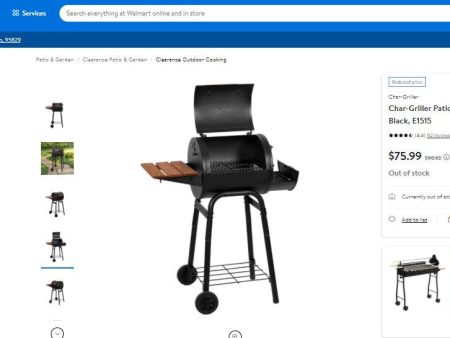 20422002 PROFESSIONAL CHAR-GRILLER PATIO PRO GRILL Fashion