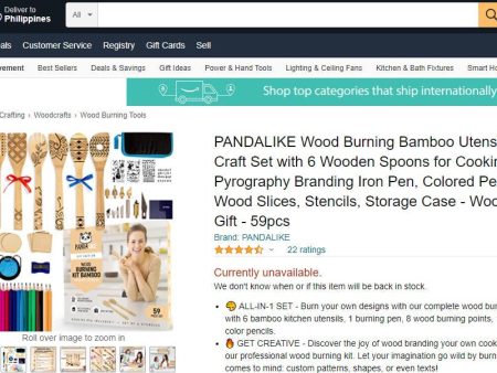 20422018 PANDALIKE DIY EDITION WOOD BURNING KIT BAMBOO COOKING UTENSILS For Discount